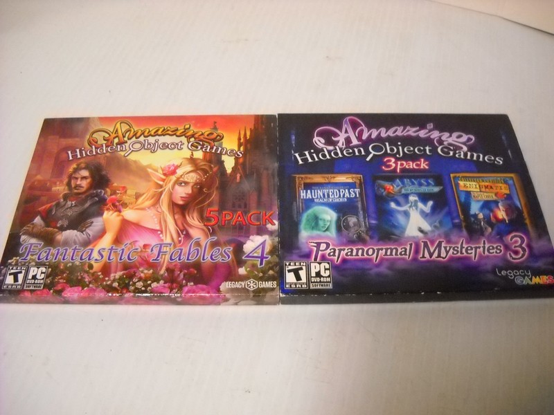 x2 PC CD-ROM Computer Games Amazing Hidden Object Games Fantastic Fables Paranor