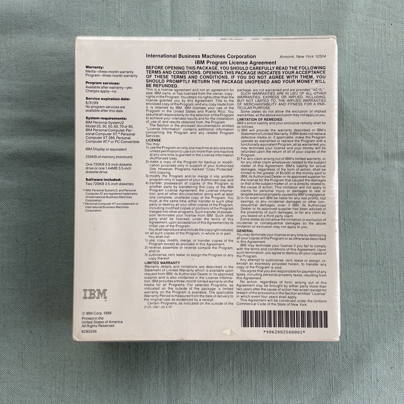 IBM Disk Operating System DOS Version 4.00 3.5" Diskettes NEW SEALED PS/2 PC gallery