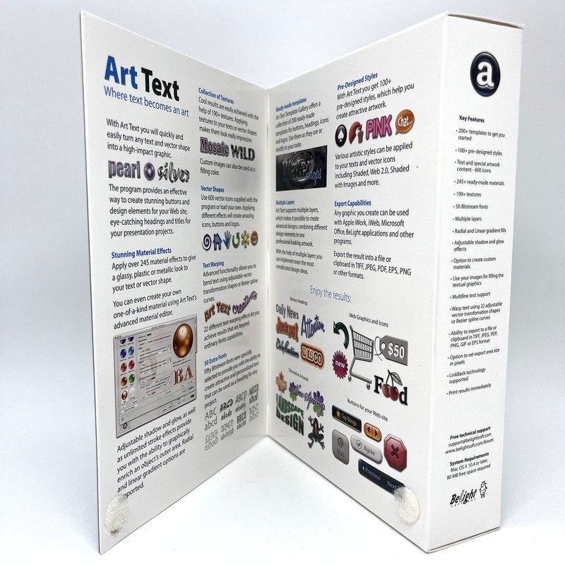 Art Text by BeLight Mac Graphic Design Software Big Box + CD Key gallery