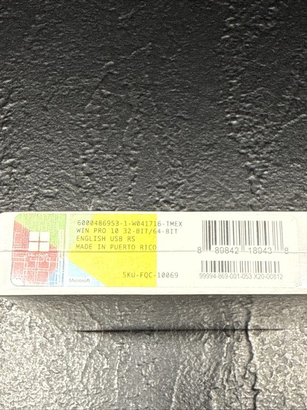 Microsoft Windows 10 Professional FQC-10069 32-bit 64-bit USB 3 New Sealed gallery
