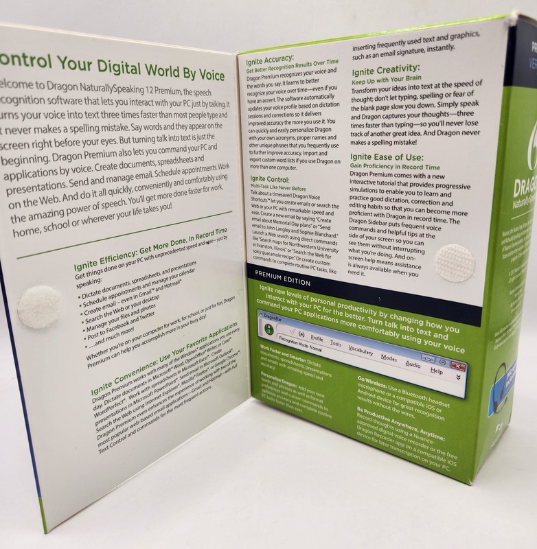 Nuance Dragon NaturallySpeaking 12 Premium for Windows W/Mic - Good Cond gallery