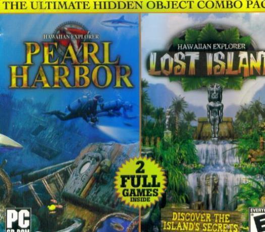 Hawaiian Explorer Pearl Harbor & Lost Island PC CD hidden object seek combo game