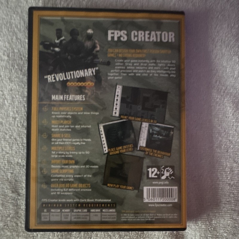 The Game Creators FPS Creator PC CD-ROM Game Development Software Windows gallery