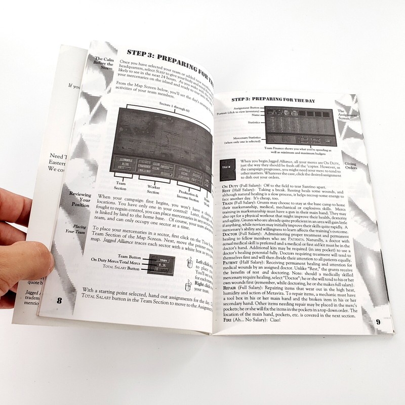 Jagged Alliance Tactical Manual PG Game Booklet Strategy RPG Simulation Sir-Tech gallery