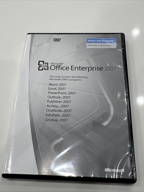 Microsoft Office Enterprise 2007 Word Excel PowerPoint DVD With Product Key