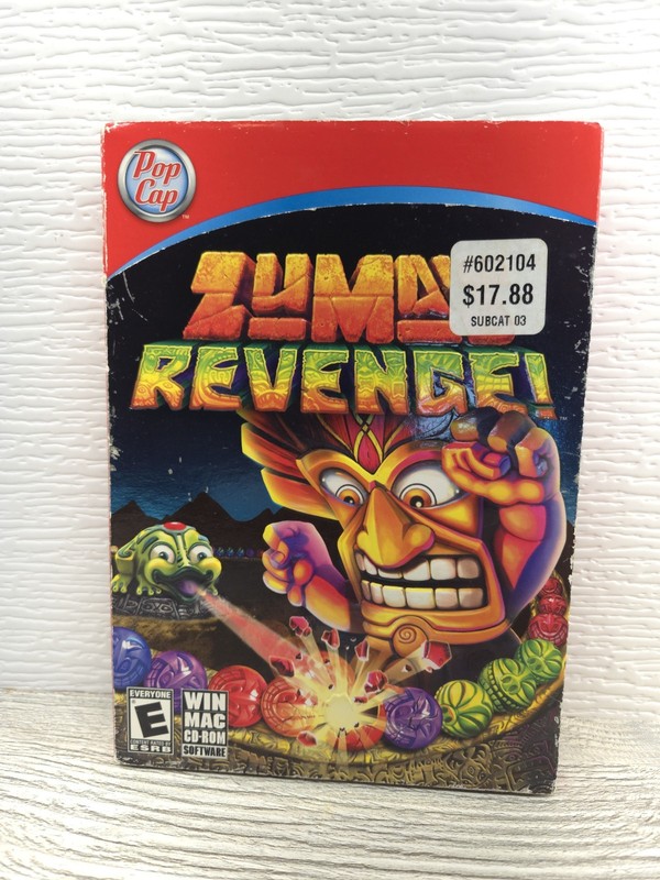 Zumas Revenge With PEGGLE PC CD ROM Windows or MAC Rated E for Everyone Factory