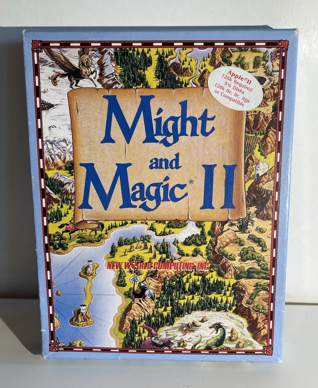 New World Computing Might and Magic II RPG Apple IIe/IIGS 5.25" Floppy 128k