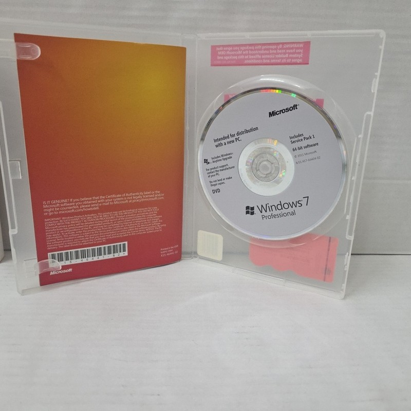 Windows 7 Pro Disc And Book SP1 x64 English 1pk DSP – FQC-08289