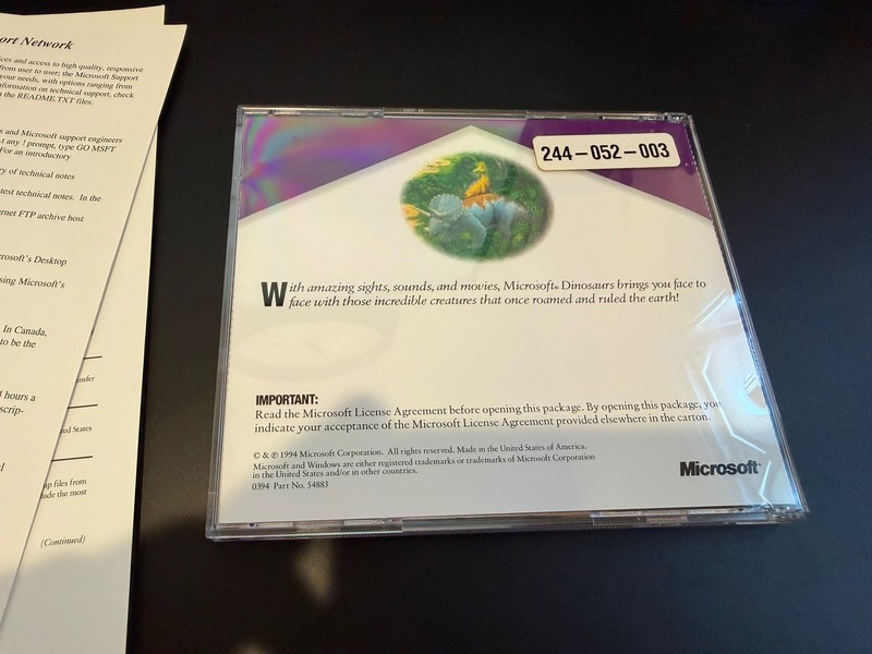 Microsoft Dinosaurs by Microsoft Home PC CD Vintage Rare gallery