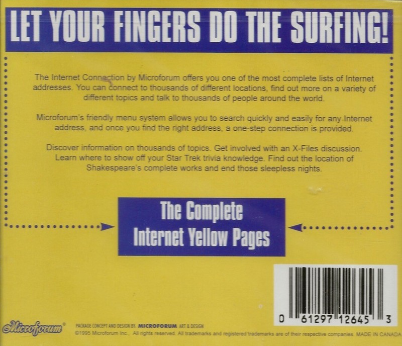MICROFORUM'S INTERNET CONNECTION (PC CD-ROM in Jewel Case ) Canada, Sealed gallery