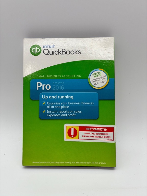 Intuit QuickBooks Pro 2016 Desktop Software Windows PC CD Manuals W/ Product Key