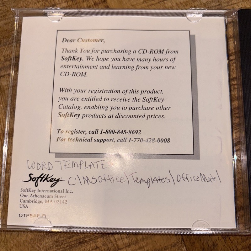 Office Mate Softkey for Windows 95 windows 3.1 and Macintosh CD-ROM gallery