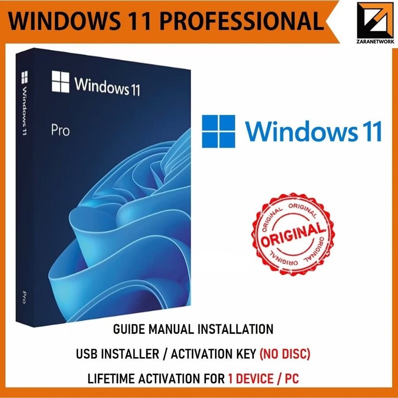 Microsoft Windows 11 Pro Professional 64 Bit Usb Flash Drive New Sealed Package