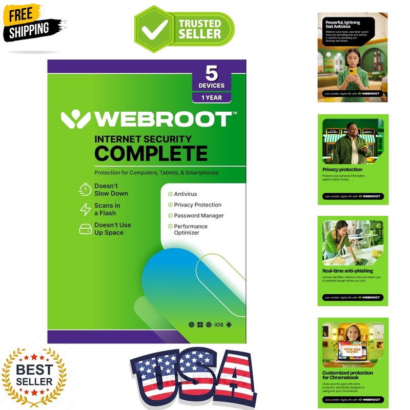 Internet Security Complete | Antivirus Software 2026 | 5 Device | 1 Keycard …