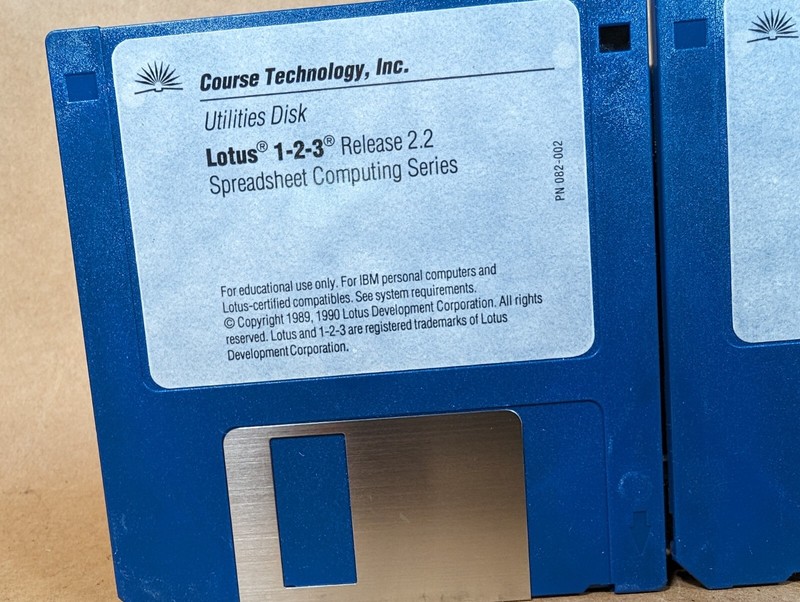 Vintage Lotus 123 DOS Release 2.2 Floppy Disk Set gallery