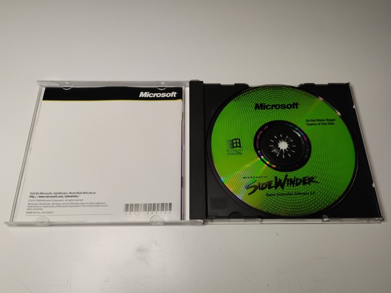Microsoft SideWinder Getting Started Game Controller Software 3.0 CD-ROM PC 1998 gallery