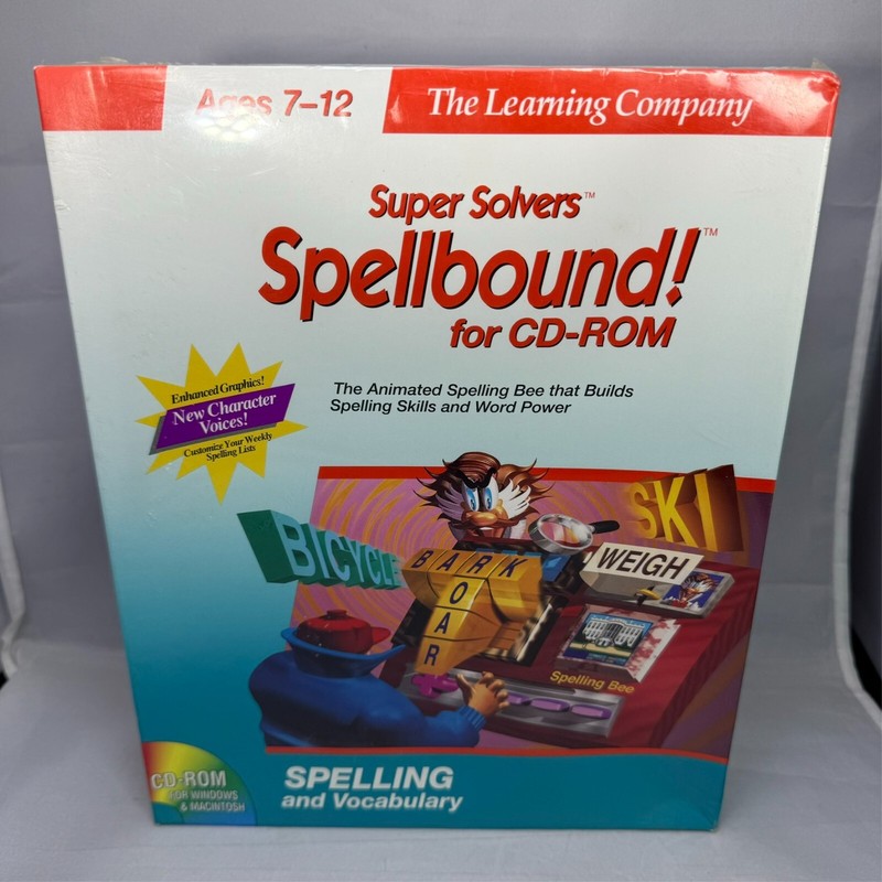 Super Solvers Spellbound! (The Learning Company, Windows/Mac CD) NEW BIG BOX PC