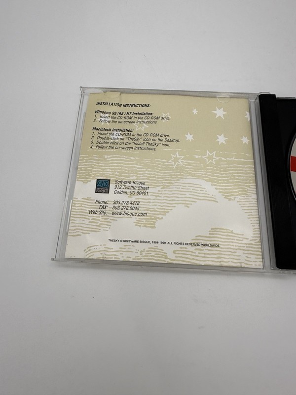 THE SKY Astronomy Software Setup Version 5 Windows 95/98/NT Installation CD-ROM gallery