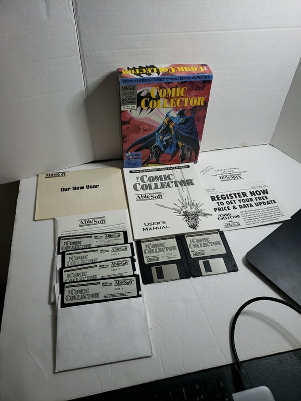 1993 AbleSoft “The Comic Collector” IBM/Tandy MS-DOS 3.5” & 5.25” Discs COMPLETE gallery