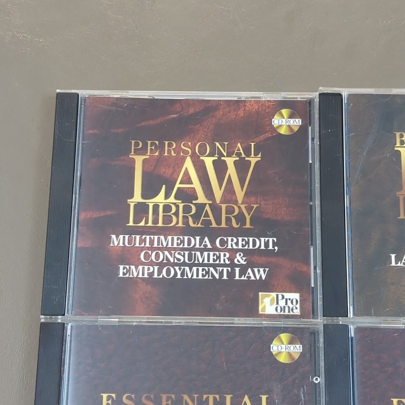 Lot Of 5 Various Pro One CDRoms. Personal Law Library, Essential Business Commun gallery
