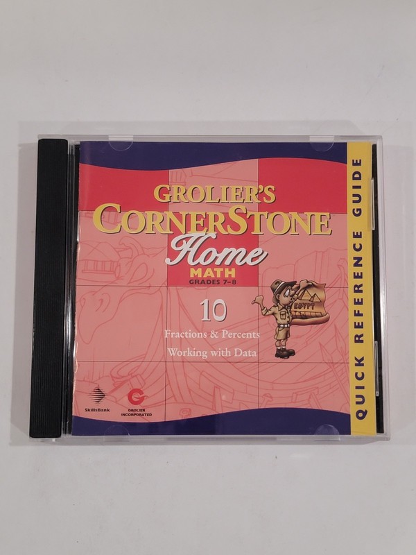 4 Grolier's Cornerstone CD-ROM Win Mac Grades 7-8 Lot ~ Homeschool English Math gallery