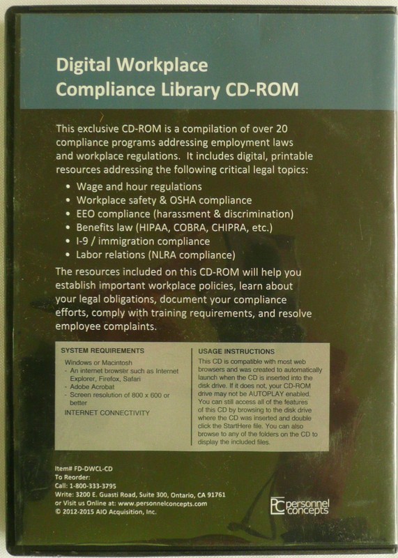 Digital Workplace Compliance Library CD-ROM Personnel Concepts gallery
