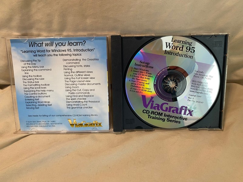 Learning Word 95 CD-ROM Tutorial Viagrafix gallery