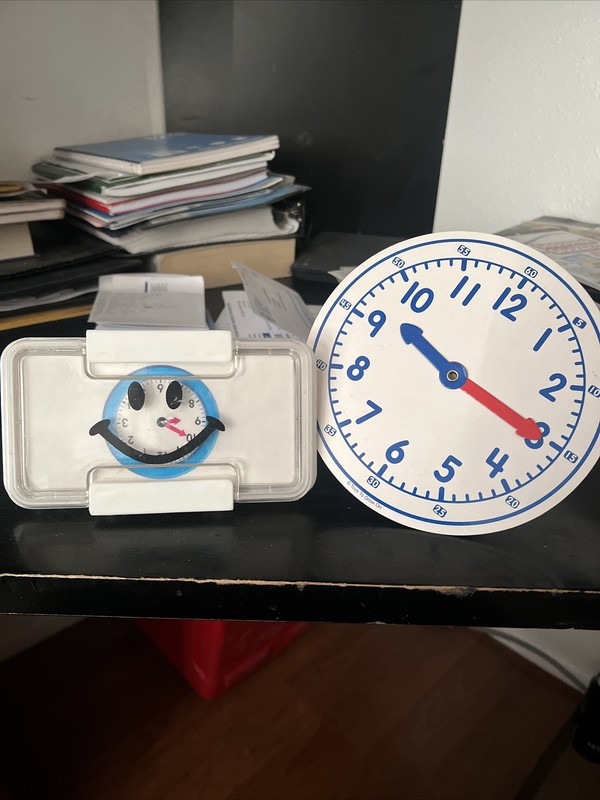 Trend Enterprises Telling Time Flash Cards And Clock