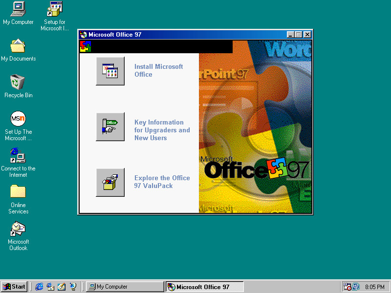 Microsoft Office 97 SR-1 Professional Edition FULL RETAIL CD-ROM & Key,X03-44544 gallery