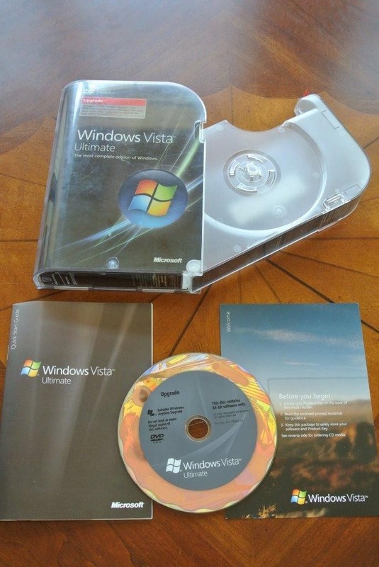 Genuine Microsoft Windows Vista Ultimate Upgrade Version 64 Bit W/Product Key
