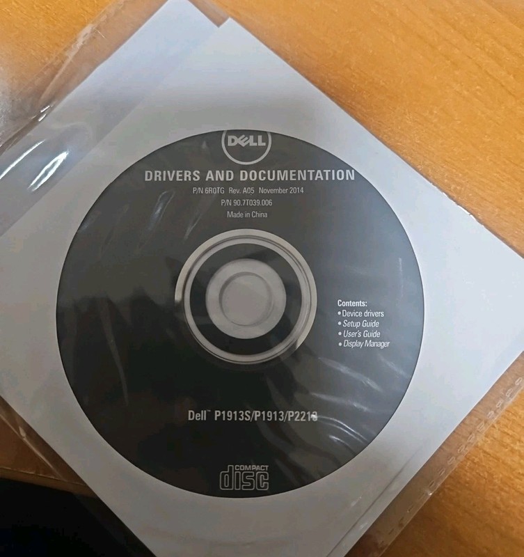 Dell drivers and documentation for P1913S / P1913/ P2213 Sealed