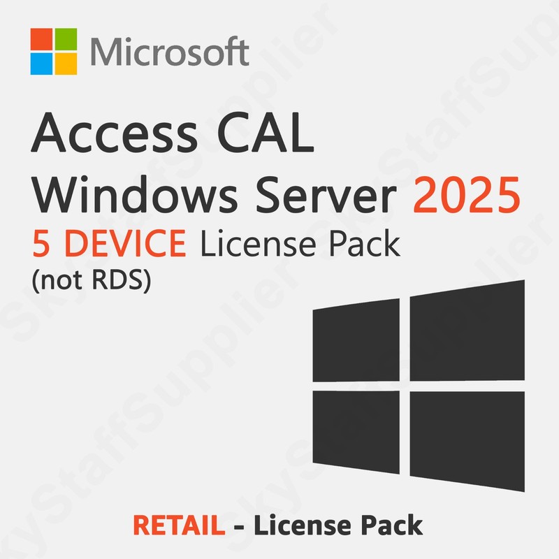 Microsoft Windows Server 2025 - 5 DEVICE ACCESS CALs [not RDS] RETAIL PACK NEW gallery