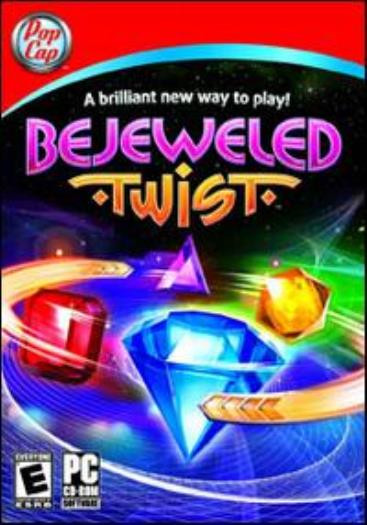 Bejeweled Twist PC CD match three colored gems rotate cubes jewels puzzle game!