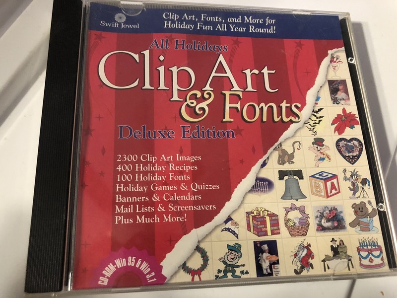 Lot of vintage computer software game clip art greeting card untested sold as is gallery