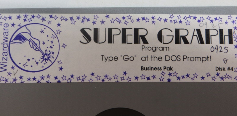5.25" Floppy Disks SUPER GRAPH Wizardware Computer Software Discs - gallery