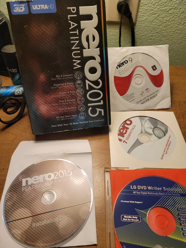 NERO 2015 PLATINUM plus Essentials 7 & 9 + Alienware CD lot gallery