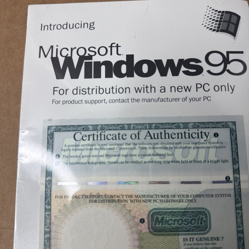 Microsoft Windows 95 Install CD-ROM Product Key & User Guide gallery