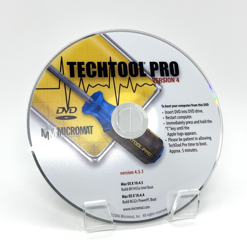 Micromat TechTool Pro Version 4.5 (2006) Mac Apple Software Complete+ Serial Key gallery