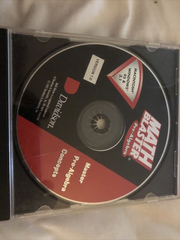 Davidson MATH BLASTER Pre-Algebra & Word Problems PC CD-ROM-Complete in Case