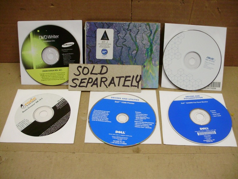 Alt-J, Roxio, Dell, Samsung, Asus Manuals Drivers Utilities Installation CD’s