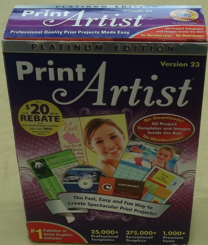 Print Artist Platinum Edition – Version 23 – PROFESSIONAL QUALITY PRINT – NEW