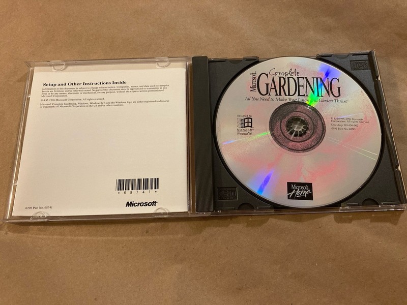 Microsoft Home Complete Gardening CD-ROM Disc W/ Case Windows 95, 1996 gallery