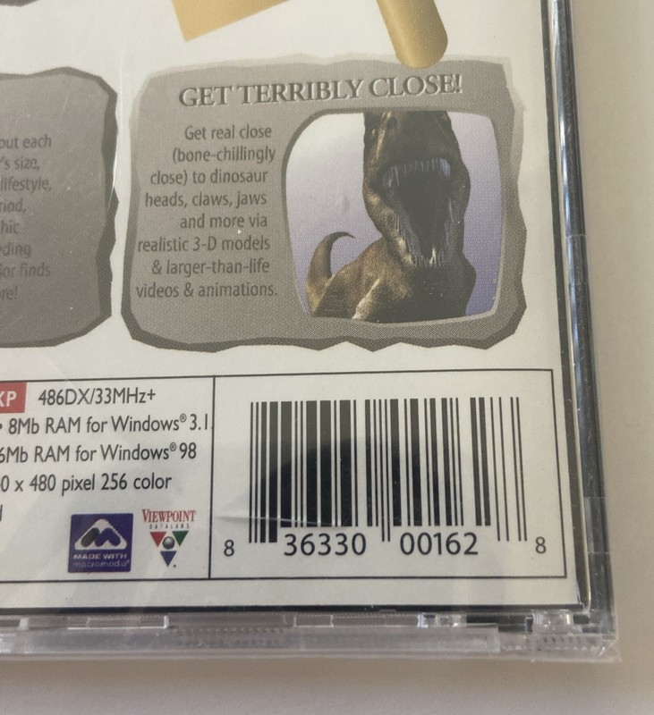 Factory Sealed Dinosaur Hunter Computer Software CD-ROM 1996 Windows 95/98/ME gallery
