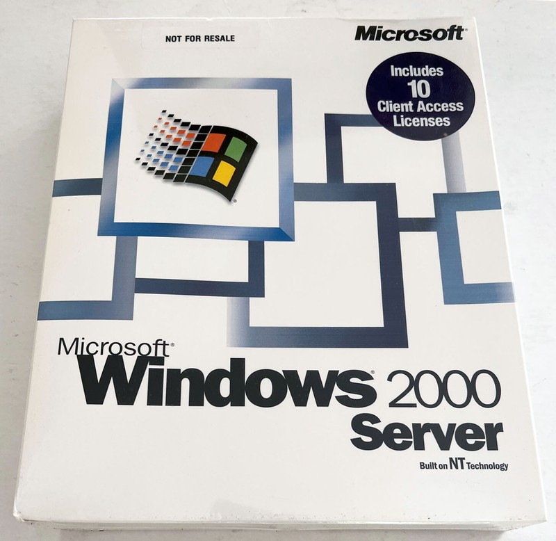 GENUINE Microsoft Windows 2000 Server English International NFR CD with 10 CALs