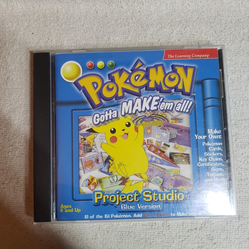 Pokemon Gotta Make Em All Project Studio Blue Version PC Complete CIB w/ Manual
