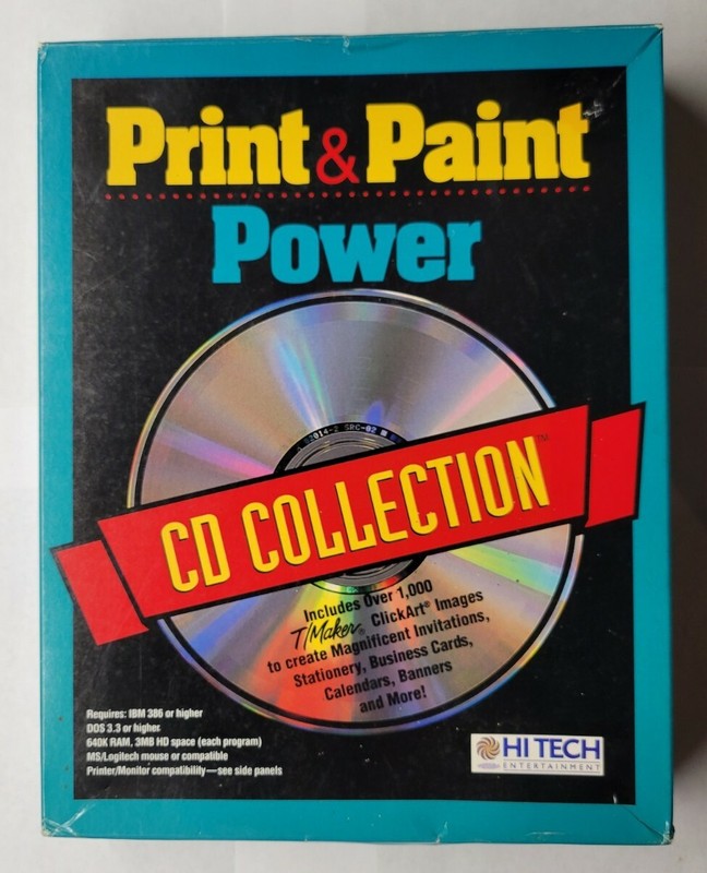 Print & Paint Power CD Collection Click Art Collection (PC CD-ROM, 1994, Box)