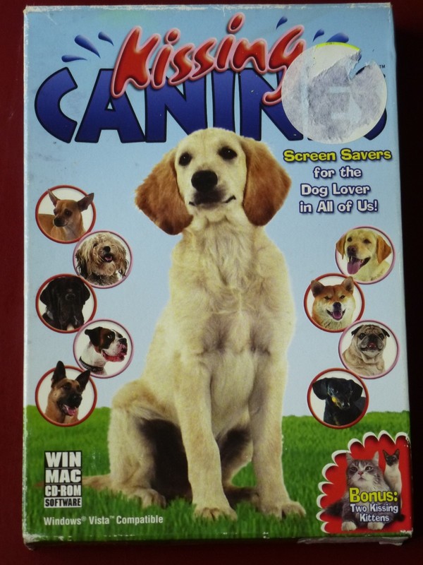 Video Game PC Kissing Canines Screen Saver NEW SEALED Box