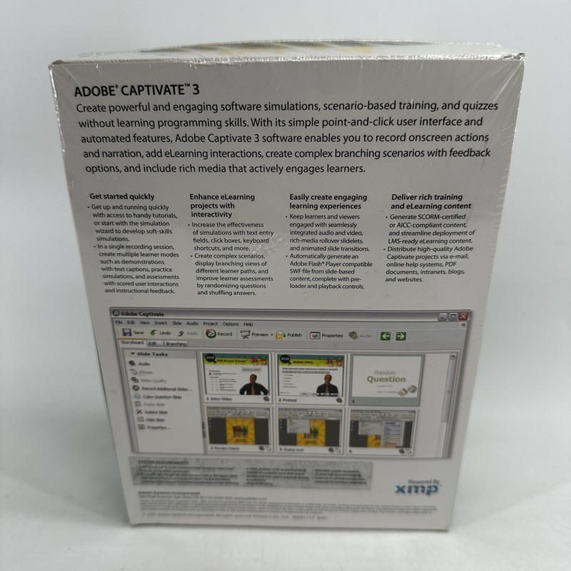 Adobe Captivate 3 Software for Windows New Sealed Box Training eLearning CD OEM gallery