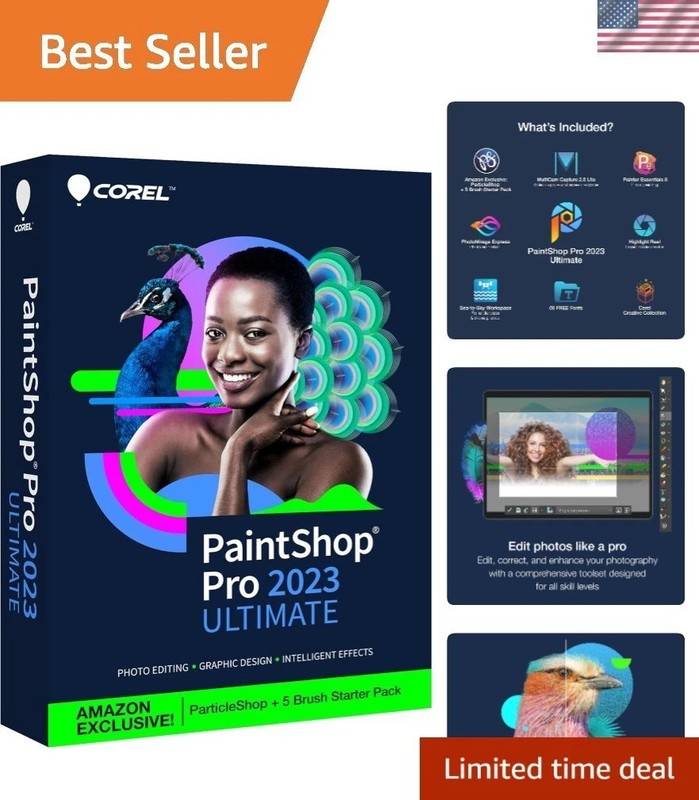 Exclusive PaintShop Pro 2023 Ultimate | Enhance Photos & Create Art Masterpieces
