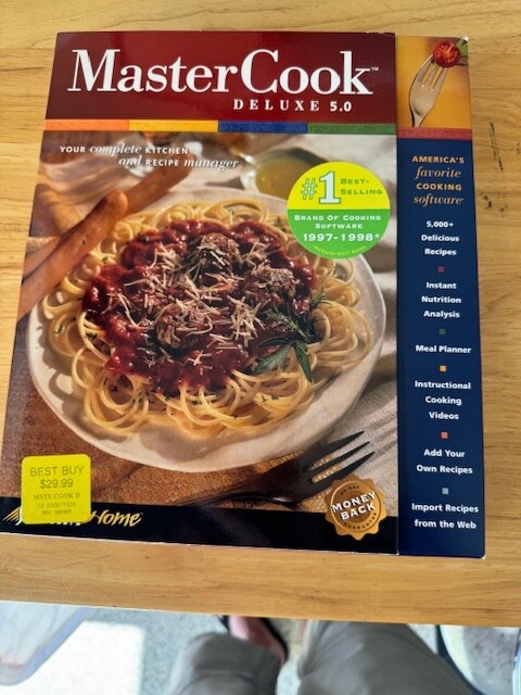 Mastercook Deluxe 5.0 PC CD learn to cook book recipes meals shopping lists tool